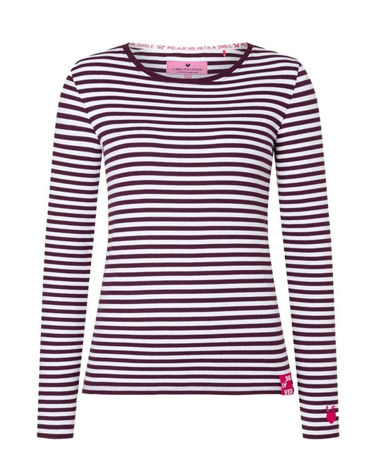 LIEBLINGSSTÜCK Gestreiftes Langarmshirt mit Kontrast-Details