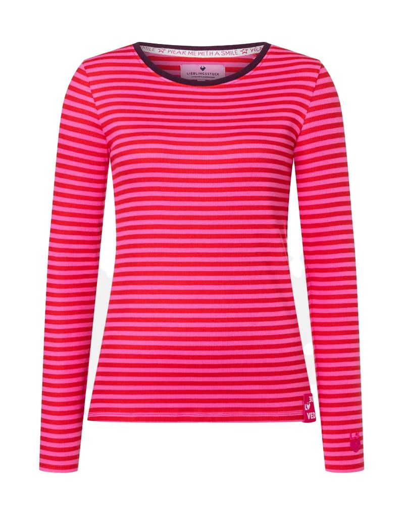 LIEBLINGSSTÜCK Gestreiftes Langarmshirt mit Kontrast-Details