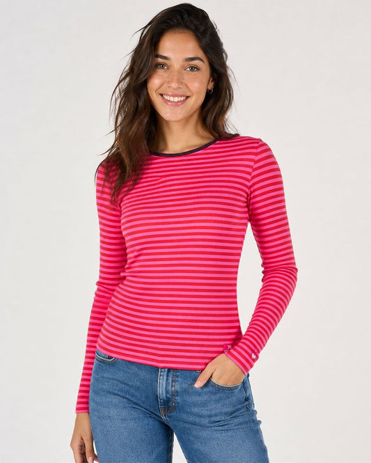LIEBLINGSSTÜCK Gestreiftes Langarmshirt mit Kontrast-Details