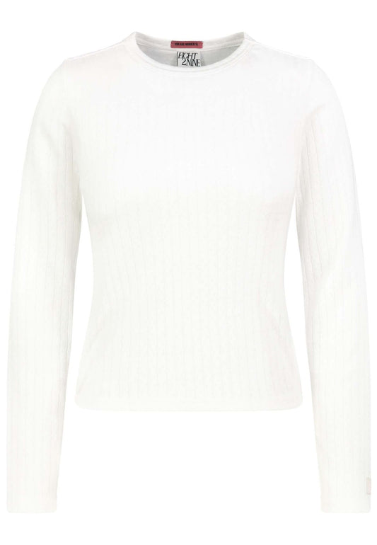 SUBLEVEL Damen, Shirt langarm, offwhite XS