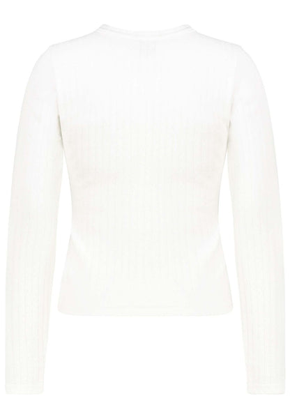 SUBLEVEL Damen, Shirt langarm, offwhite