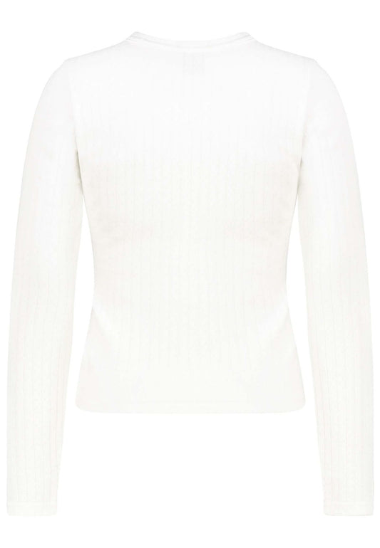 SUBLEVEL Damen, Shirt langarm, offwhite
