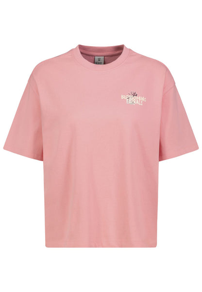 SUBLEVEL Damen, Shirt kurzarm, peony rose S