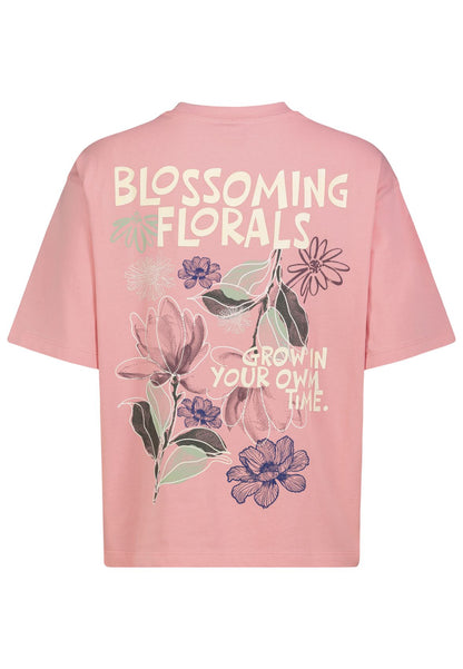 SUBLEVEL Damen, Shirt kurzarm, peony rose
