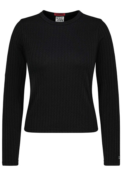 SUBLEVEL Damen, Shirt langarm, black M