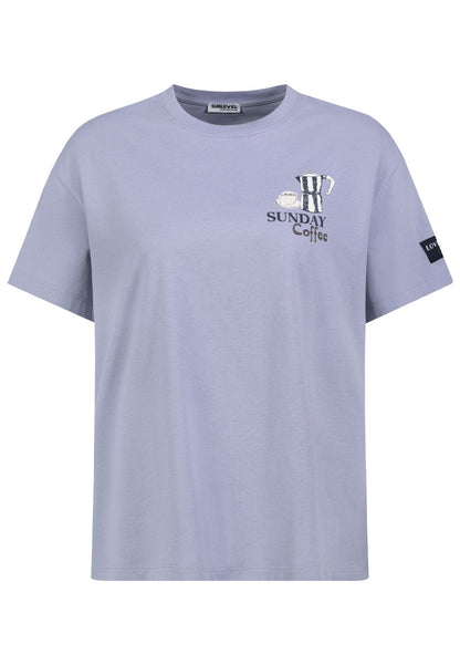 SUBLEVEL Damen, Shirt kurzarm, aleutian blue XS