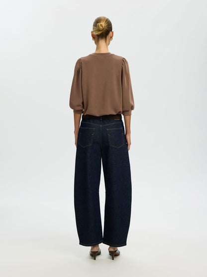 SELECTED SLWTENNY 3/4 SWEAT TOP NOOS