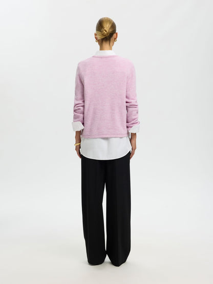 SELECTED SLWLULU NEW LS KNIT O-NECK NOOS