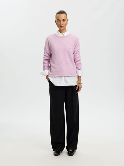 SELECTED SLWLULU NEW LS KNIT O-NECK NOOS