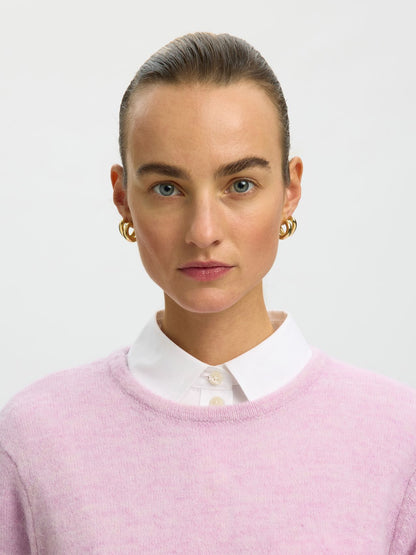 SELECTED SLWLULU NEW LS KNIT O-NECK NOOS