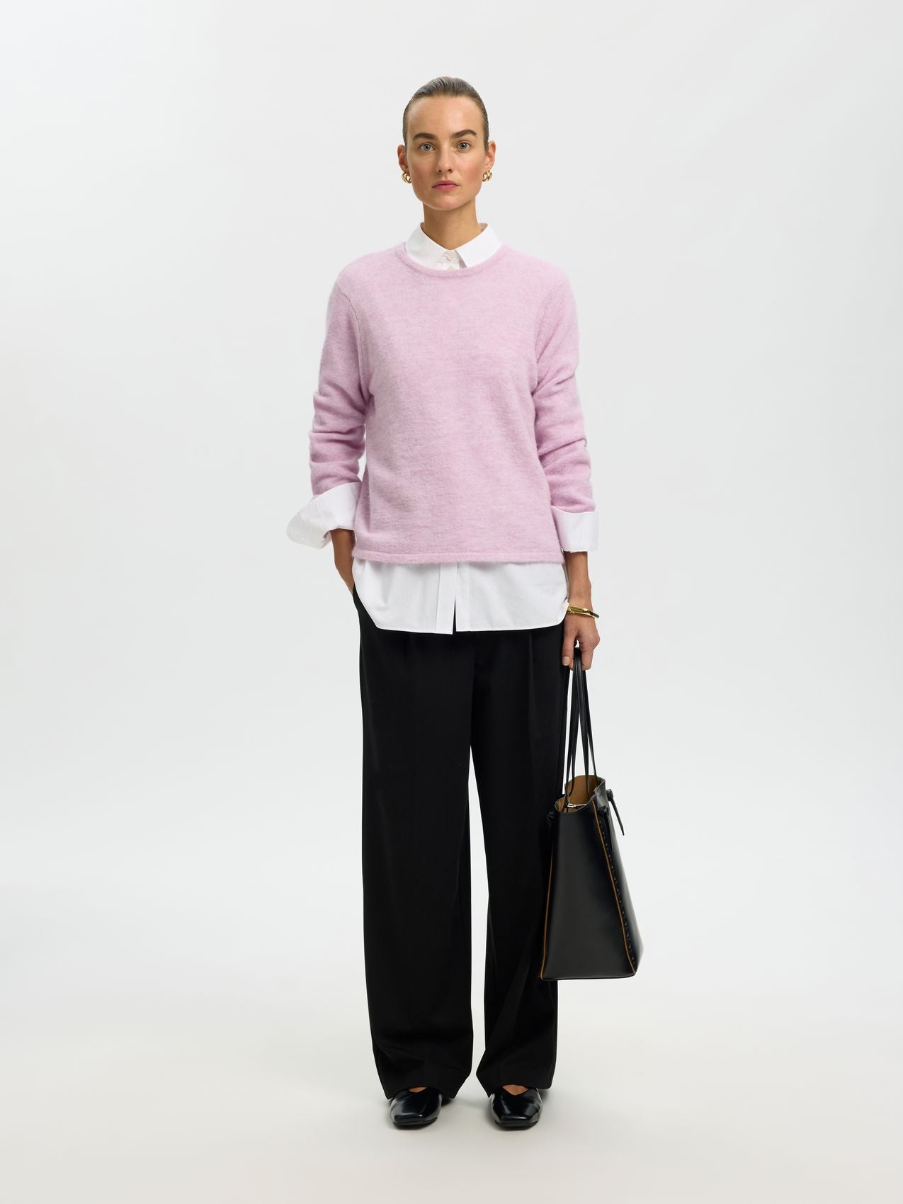 SELECTED SLWLULU NEW LS KNIT O-NECK NOOS