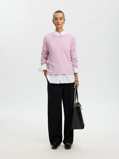 SELECTED SLWLULU NEW LS KNIT O-NECK NOOS