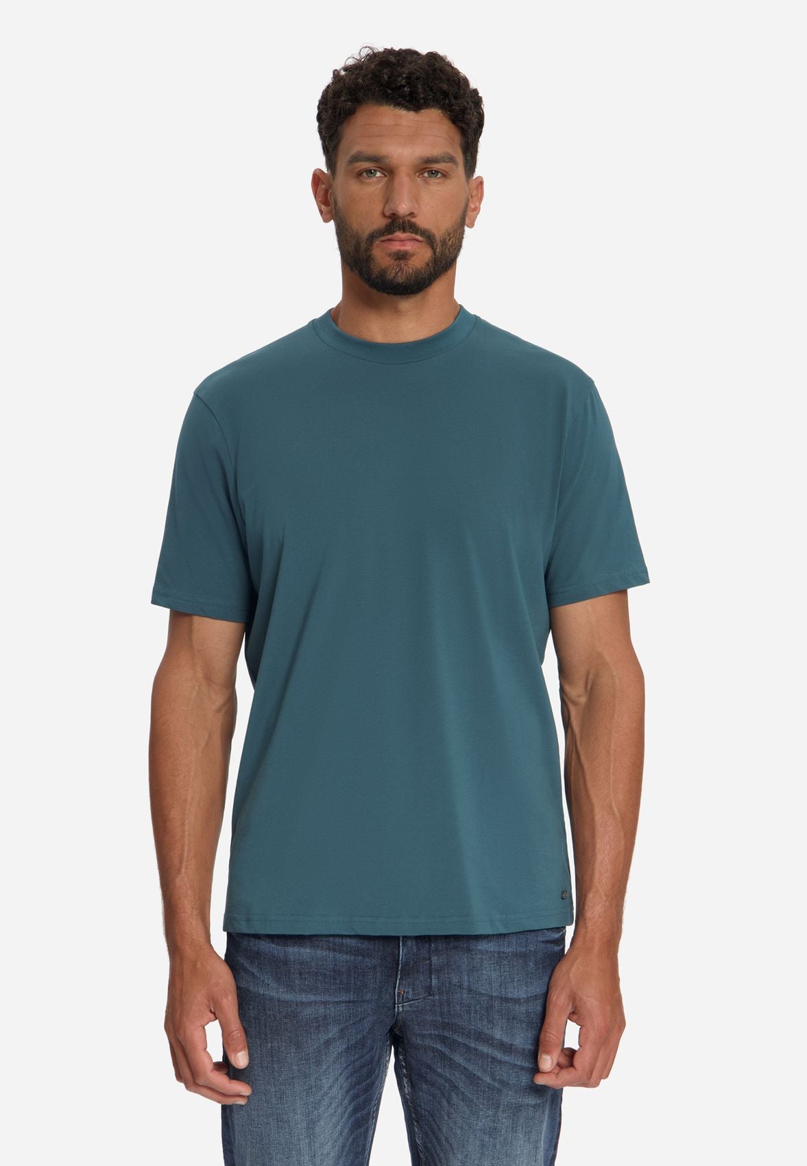 NO EXCESS T-Shirt Crewneck Solid Basic Stretch XXL