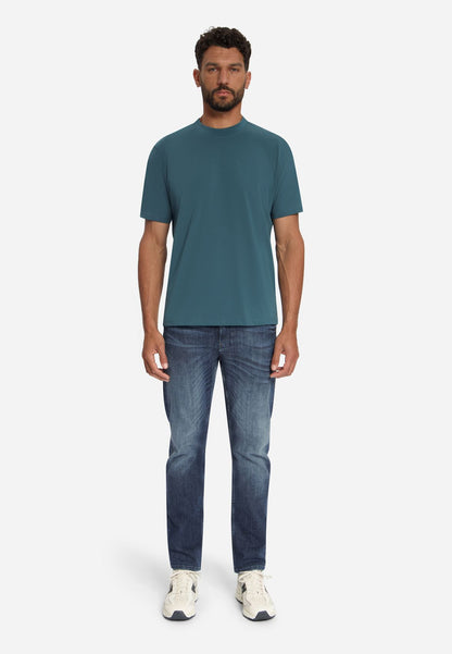 NO EXCESS T-Shirt Crewneck Solid Basic Stretch