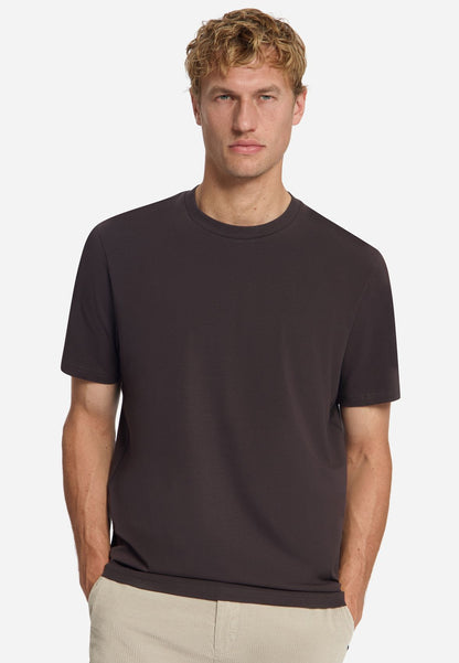NO EXCESS T-Shirt Crewneck Solid Basic Stretch