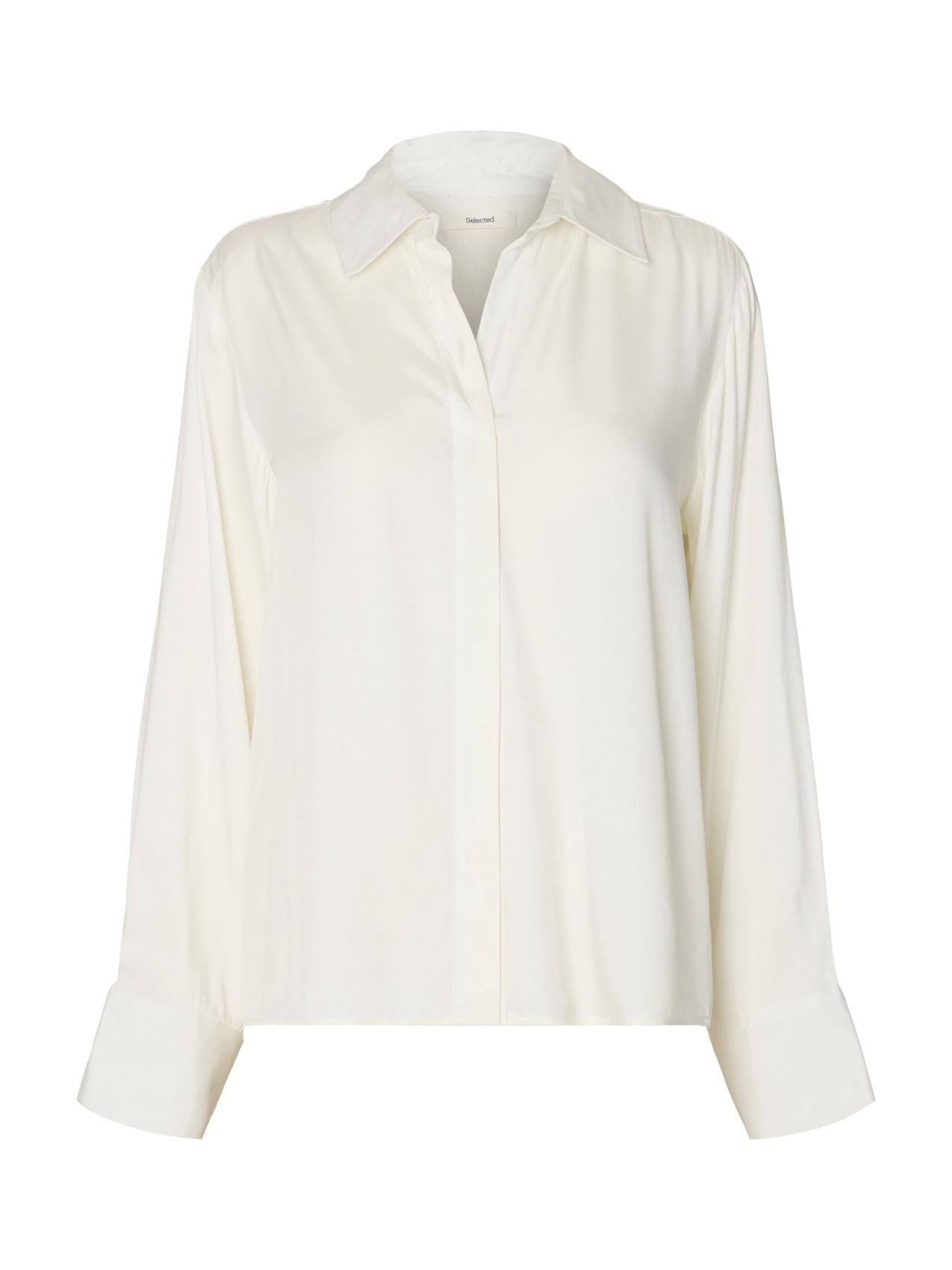 SELECTED SLWJONNA REG LS OPEN COLLAR SHIRT NOOS 42