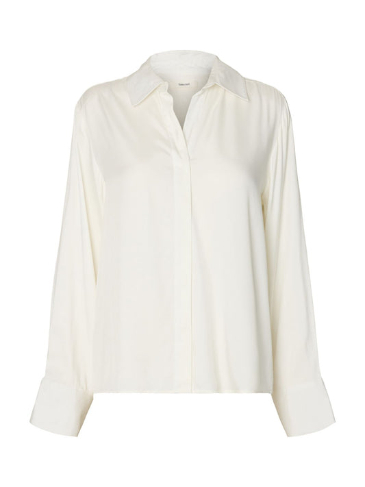 SELECTED SLWJONNA REG LS OPEN COLLAR SHIRT NOOS 42