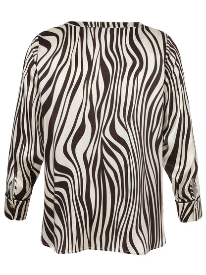 VIA APPIA Bluse V-Ausschnitt 1/1 Arm Druck