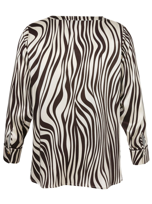 VIA APPIA Bluse V-Ausschnitt 1/1 Arm Druck