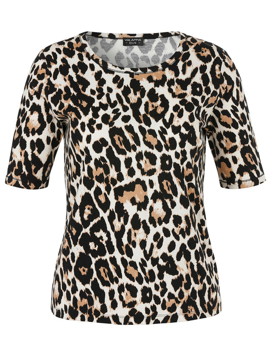 VIA APPIA T-Shirt Rundhals 1/2 Arm Druck 46
