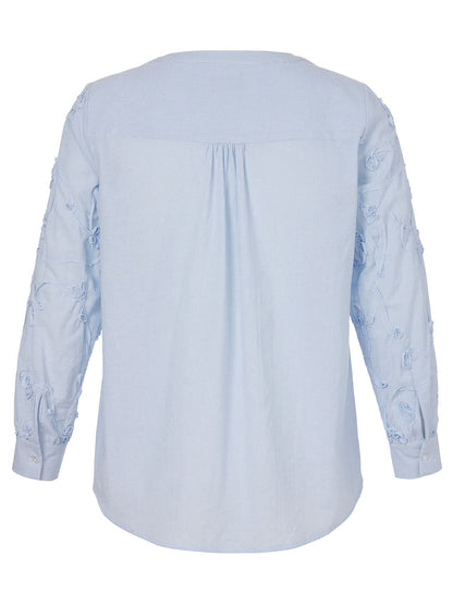 VIA APPIA Bluse V-Ausschnitt 1/1 Arm Streifen