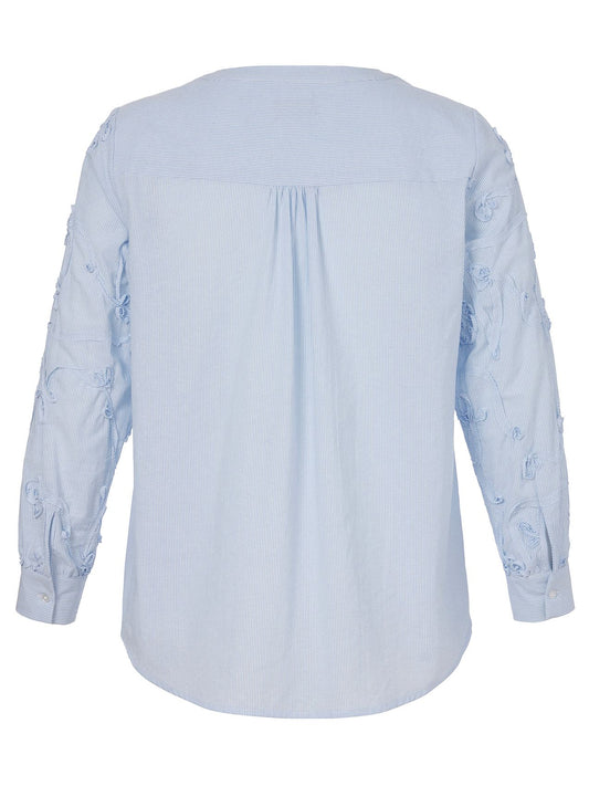 VIA APPIA Bluse V-Ausschnitt 1/1 Arm Streifen