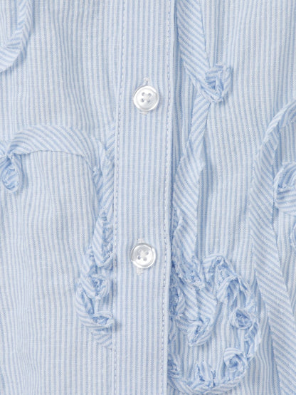 VIA APPIA Bluse V-Ausschnitt 1/1 Arm Streifen