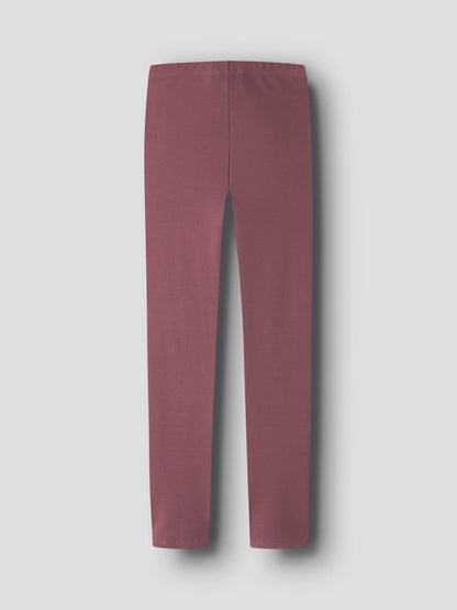 BESTSELLER NKFDAVINA SOLID SWE LEGGING BRU N NOOS
