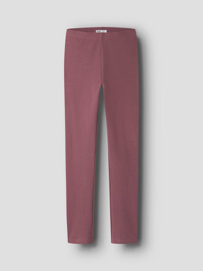 BESTSELLER NKFDAVINA SOLID SWE LEGGING BRU N NOOS
