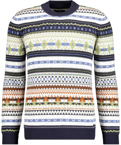 RAGMAN Strickpullover Jacquard, Baumwolle/Kaschmir
