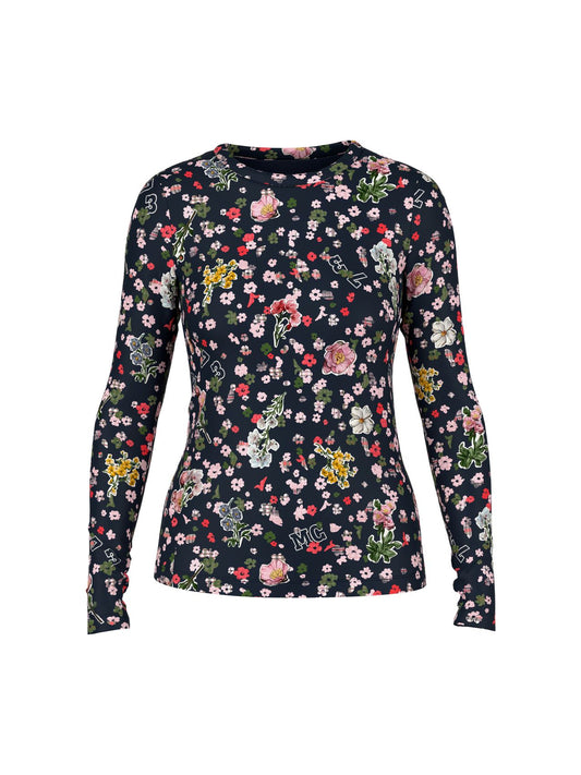 MARC CAIN Langarm-Shirt mit floralem Allover-Print 44