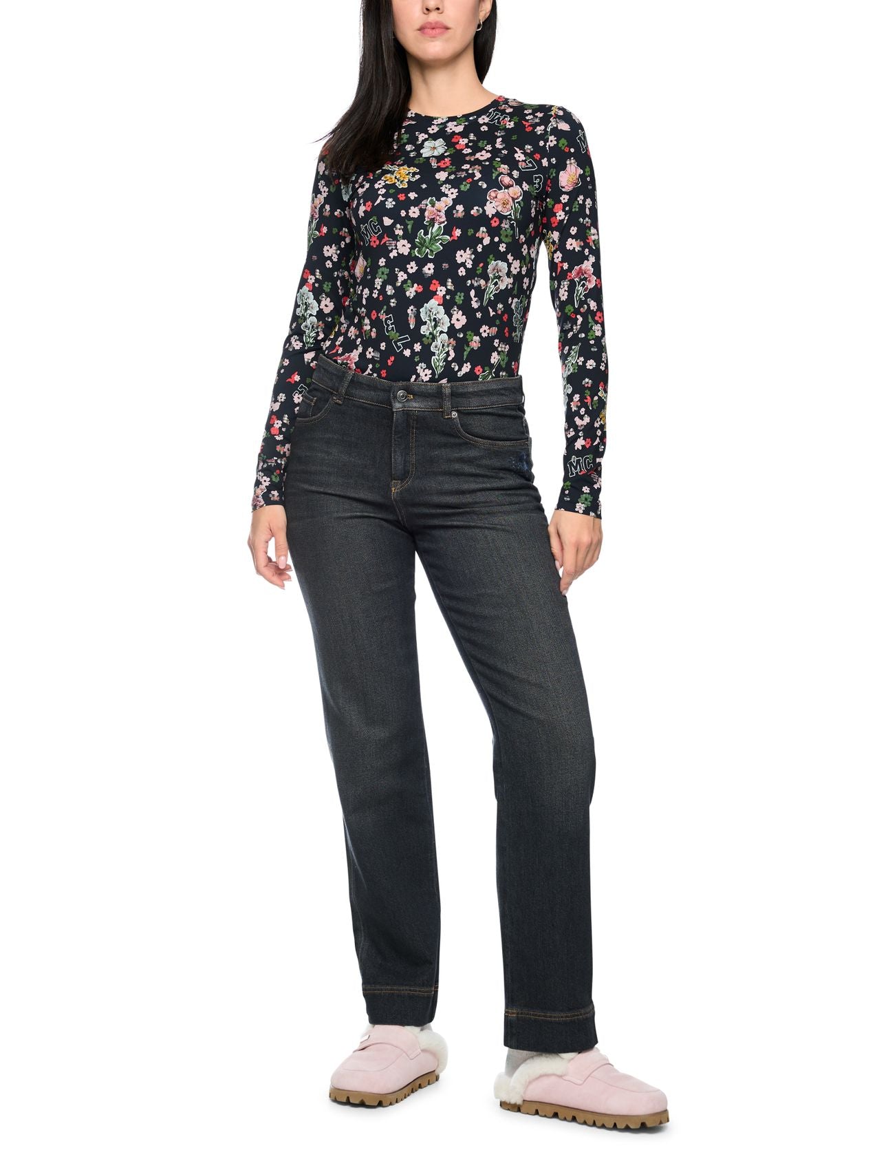 MARC CAIN Langarm-Shirt mit floralem Allover-Print