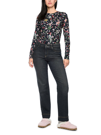 MARC CAIN Langarm-Shirt mit floralem Allover-Print