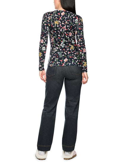 MARC CAIN Langarm-Shirt mit floralem Allover-Print