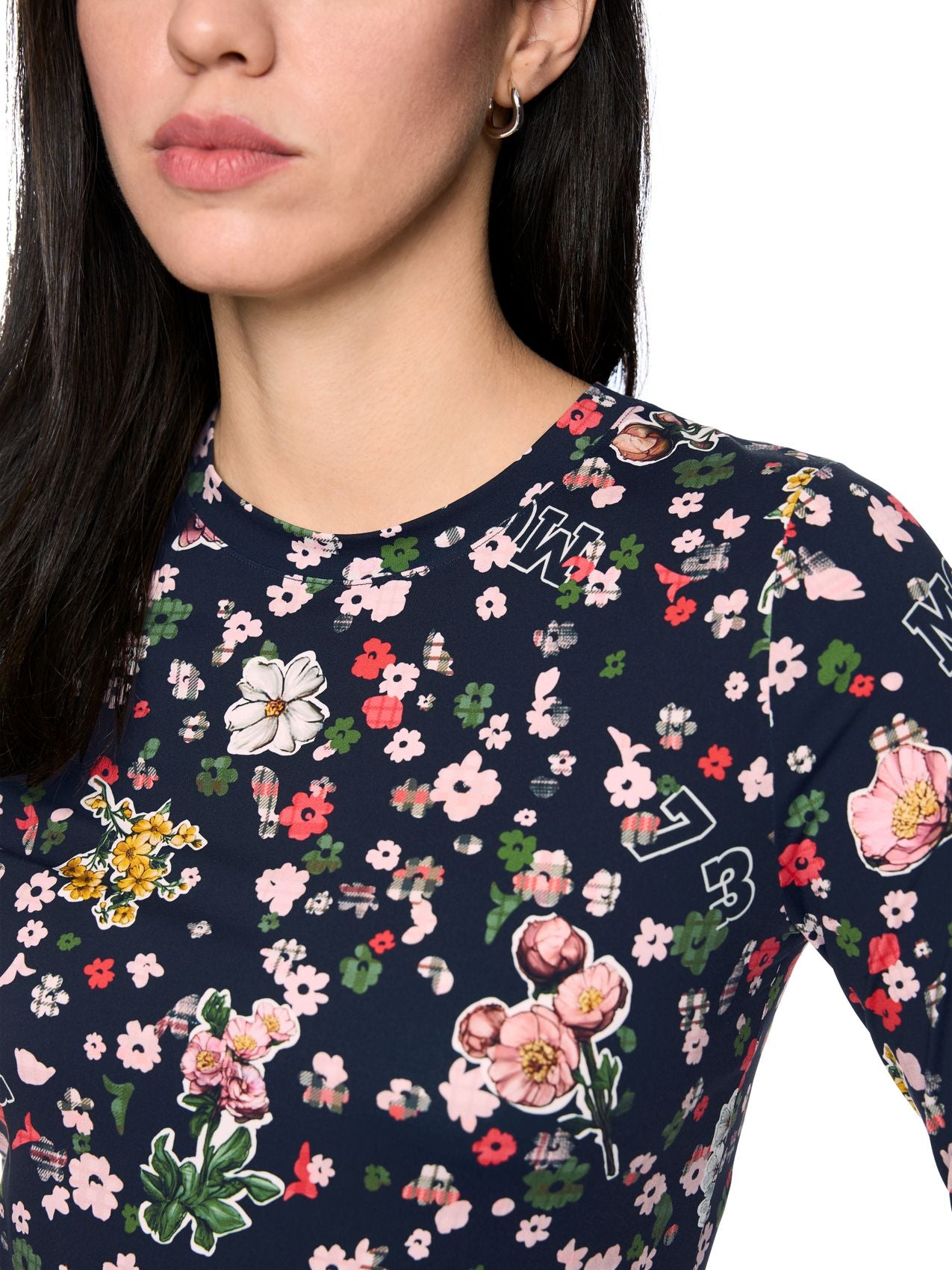 MARC CAIN Langarm-Shirt mit floralem Allover-Print