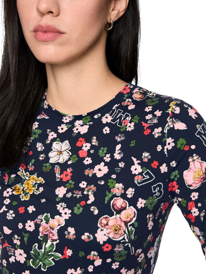 MARC CAIN Langarm-Shirt mit floralem Allover-Print