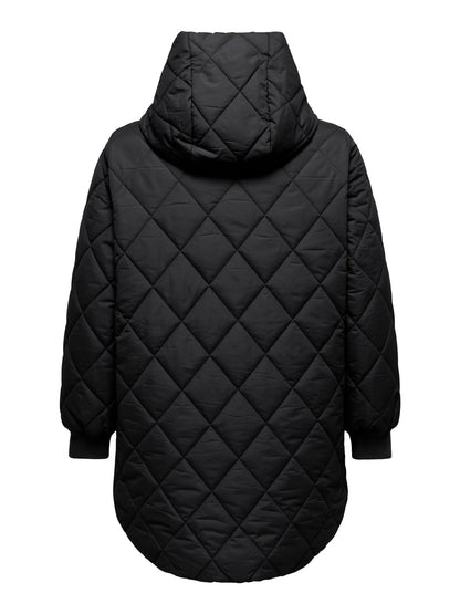 ONLY CARMAKOMA CARJULIET QUILTD HOOD ZIP COAT OTW NOOS