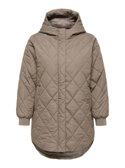 ONLY CARMAKOMA CARJULIET QUILTD HOOD ZIP COAT OTW NOOS L-50 52