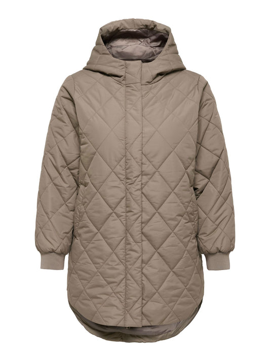 ONLY CARMAKOMA CARJULIET QUILTD HOOD ZIP COAT OTW NOOS L-50 52