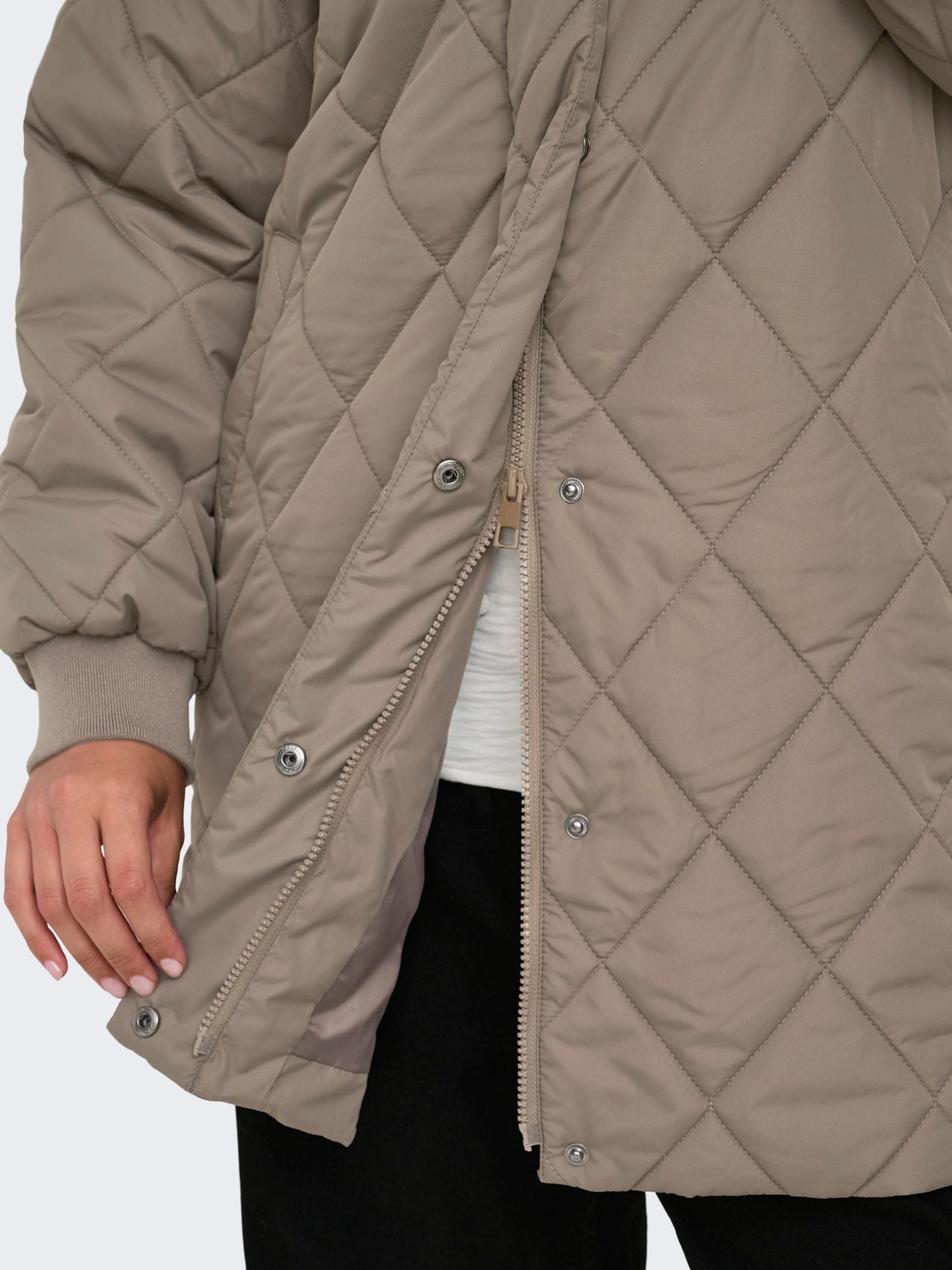 ONLY CARMAKOMA CARJULIET QUILTD HOOD ZIP COAT OTW NOOS