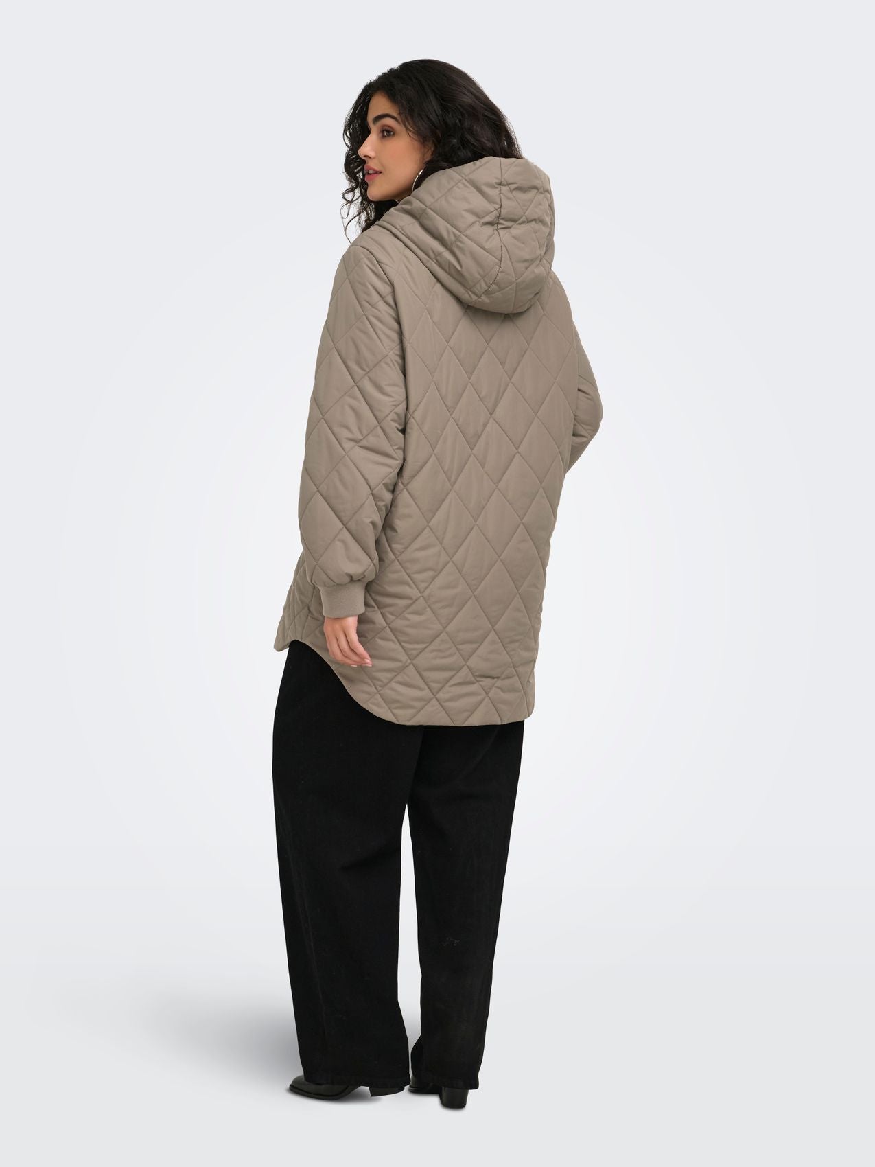 ONLY CARMAKOMA CARJULIET QUILTD HOOD ZIP COAT OTW NOOS