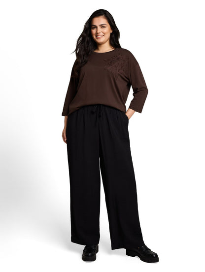 TOM TAILOR Plus Size - Loose Fit T-Shirt mit Blumen-Applikation
