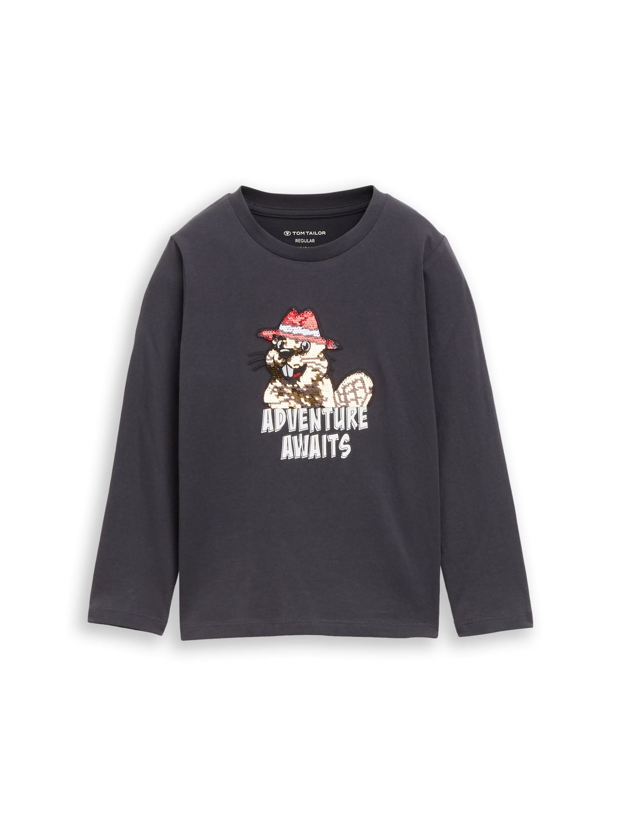 TOM TAILOR Langarmshirt mit Biber-Print