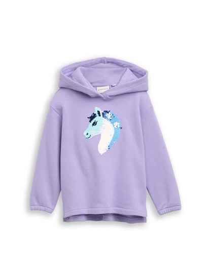 TOM TAILOR Hoodie Sweatshirt mit Wendepailletten