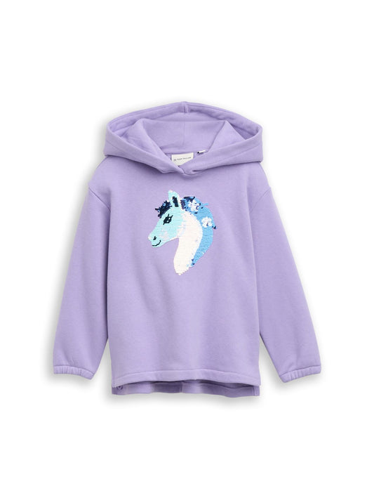 TOM TAILOR Hoodie Sweatshirt mit Wendepailletten