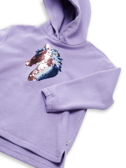 TOM TAILOR Hoodie Sweatshirt mit Wendepailletten