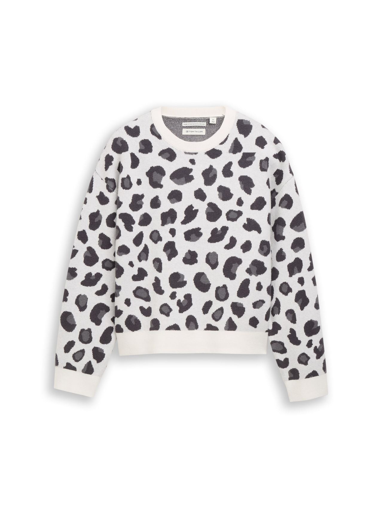 TOM TAILOR Jacquard Strickpullover mit Leo-Muster