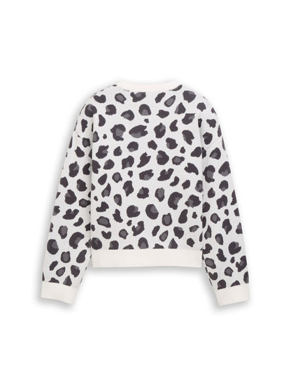 TOM TAILOR Jacquard Strickpullover mit Leo-Muster