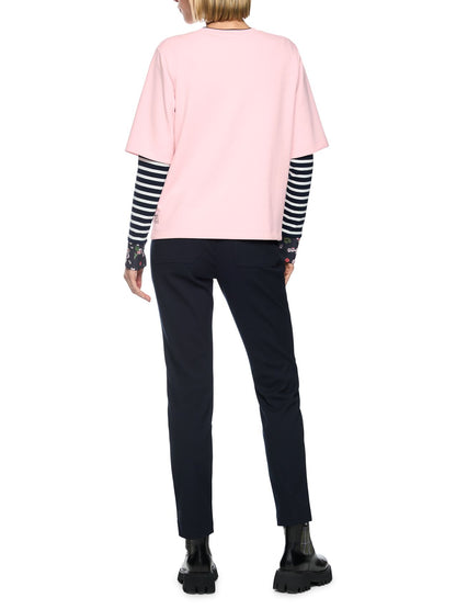 Kurzarm-Shirt mit Blumenpatch