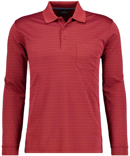 Softknit-Poloshirt gestreift, Langarm